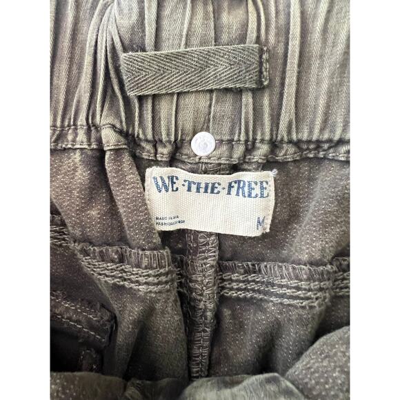 We The Free People Can't Compare Slouch Pants Cargo Green M Straight Mid-Rise - Picture 3 of 10